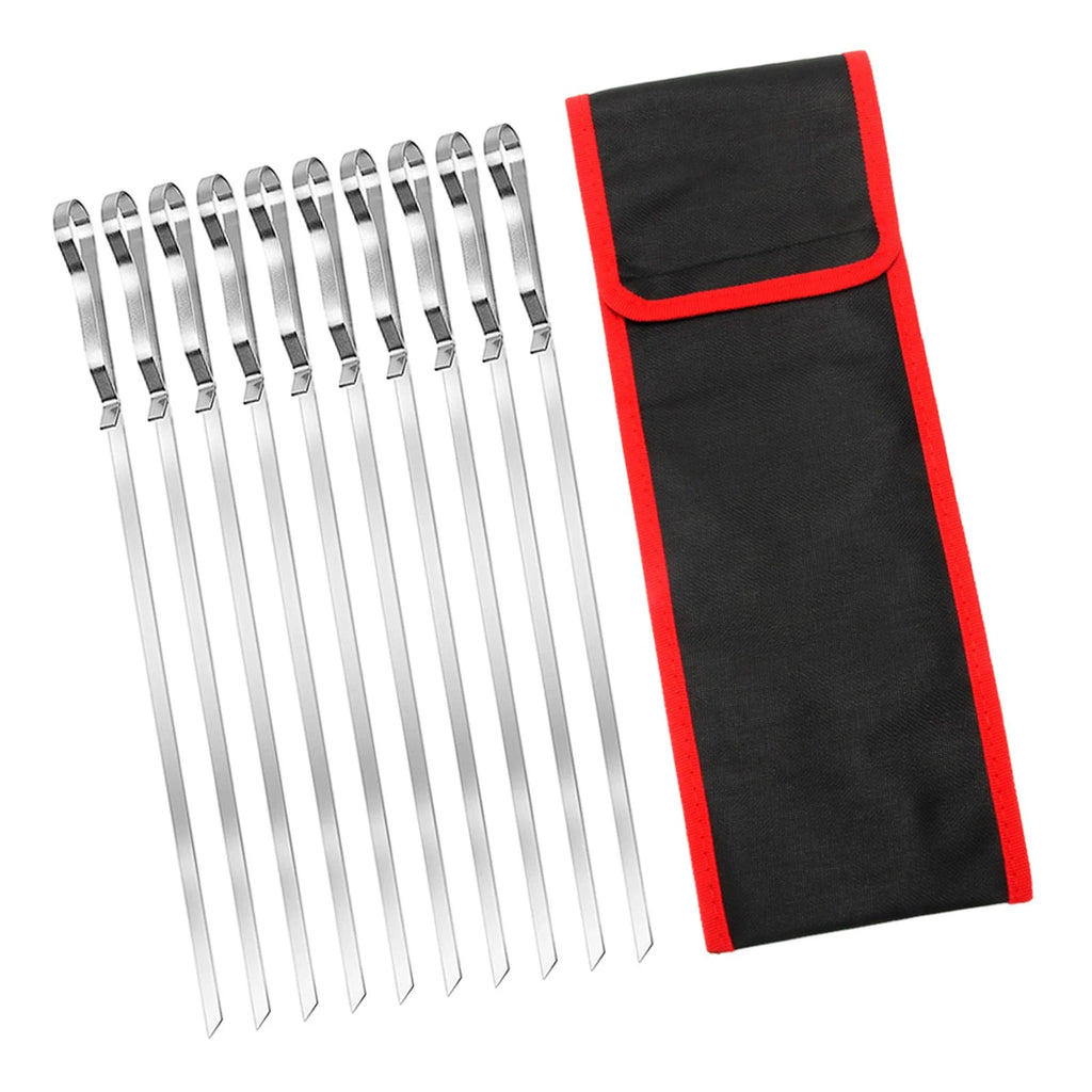 10 Piece Barbecue Skewers with Cloth Bag S725