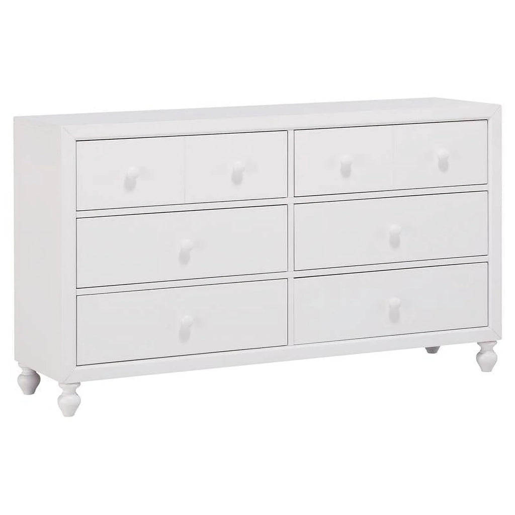 Gray 6 Dovetail Drawers Modern Wood Dresser E933499