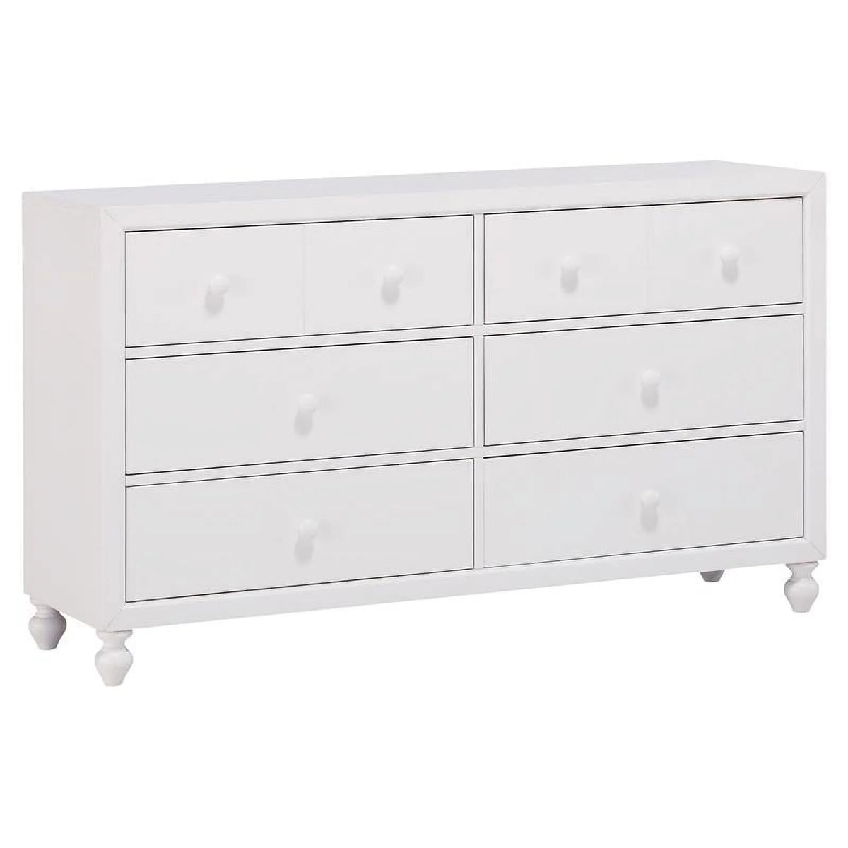 Gray 6 Dovetail Drawers Modern Wood Dresser E933499