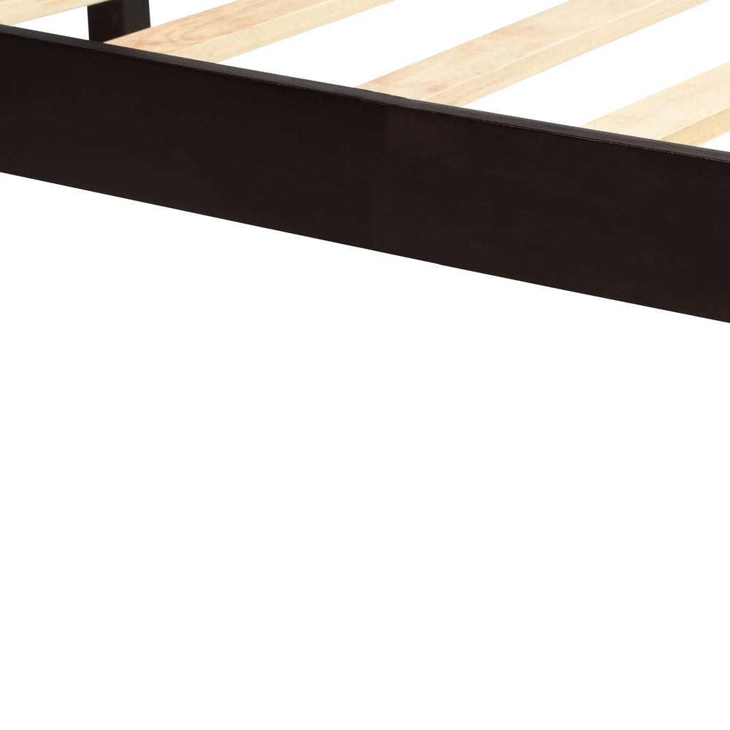 Twin Size Wood Platform Bed Frame with Headboard T58471