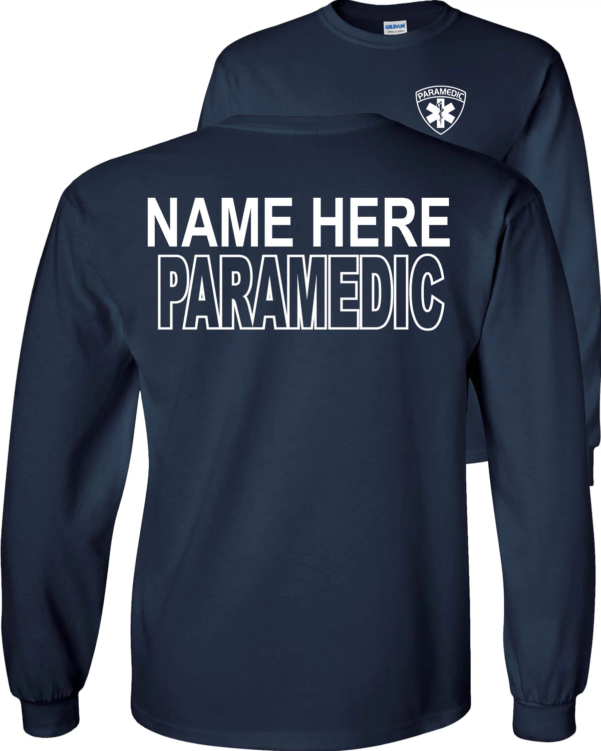 Long Sleeve Graphic Tee Navy Large E9093