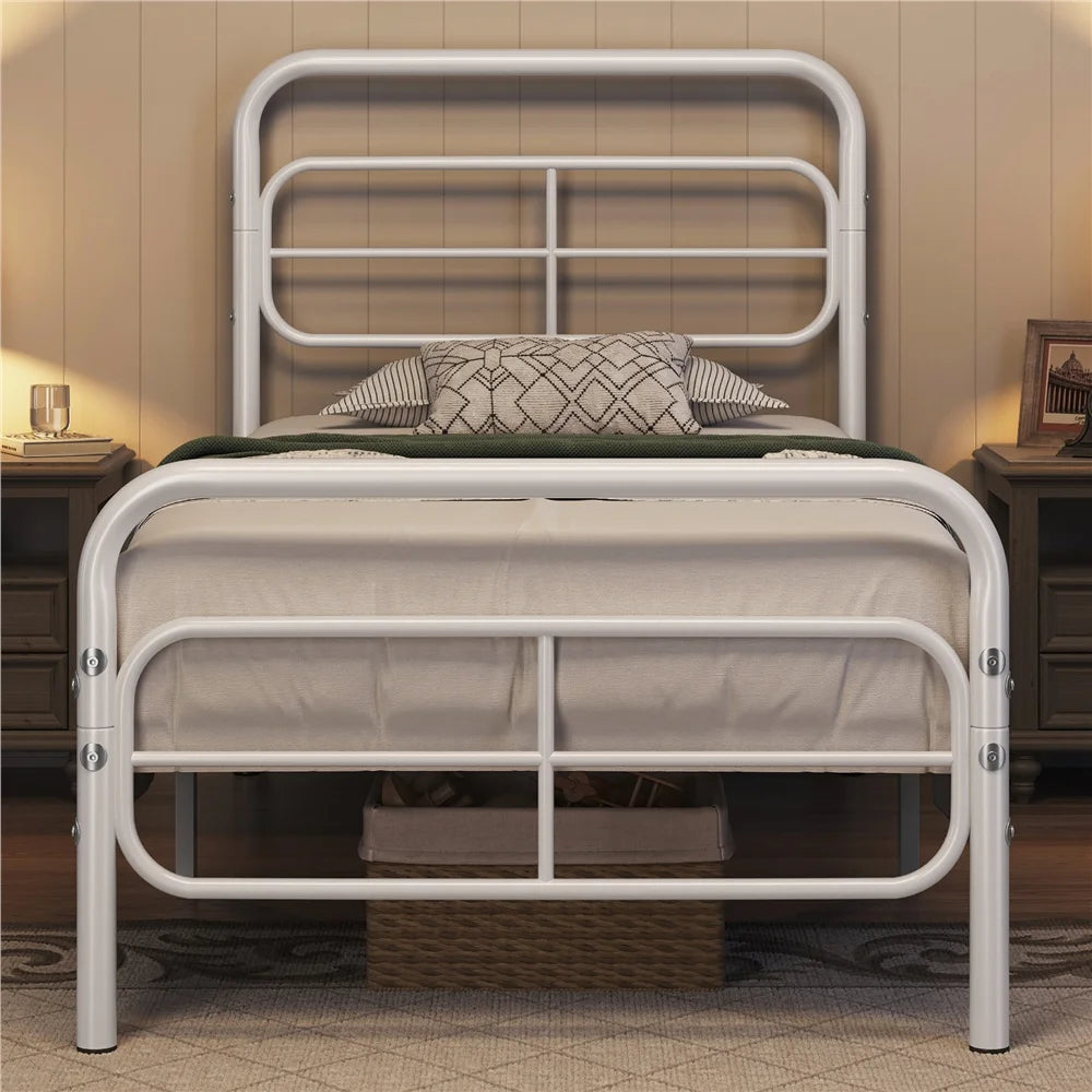 Queen Black Geometric Metal Bed J387