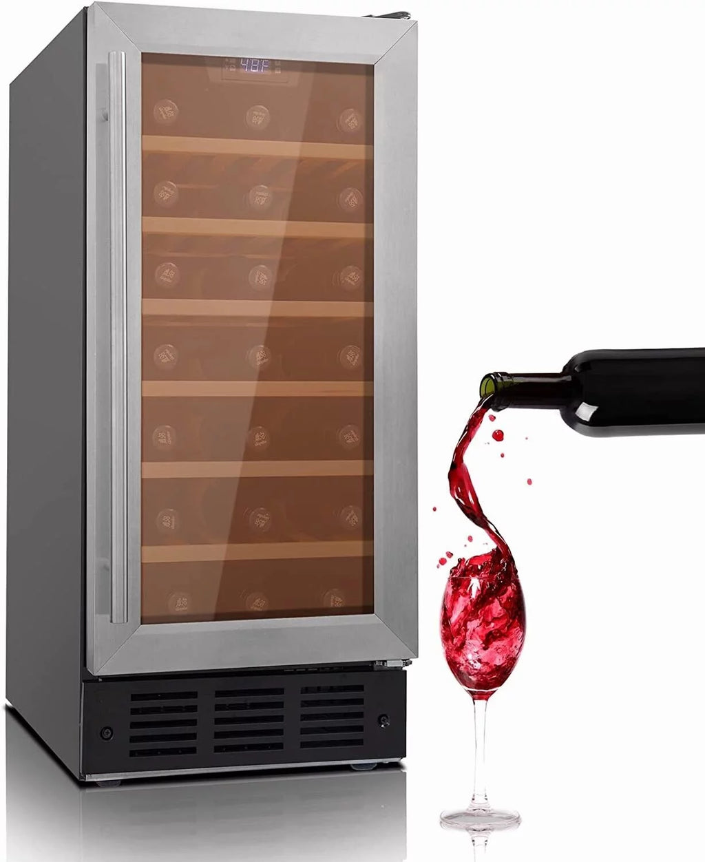 31 Bottle Wine Fridge with Digital Temperature Control Z75129