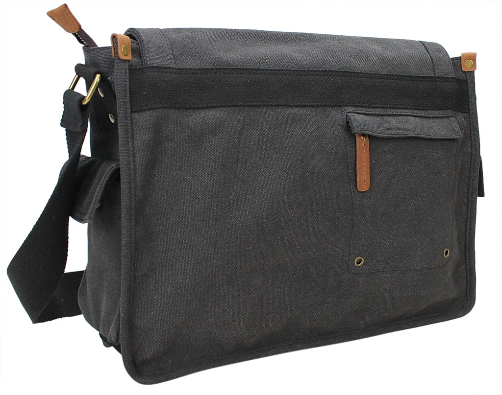 15" Canvas Laptop Messenger Bag F5268