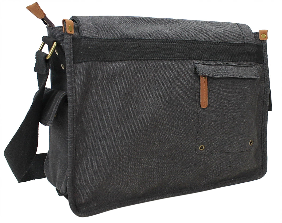 15" Canvas Laptop Messenger Bag F5268