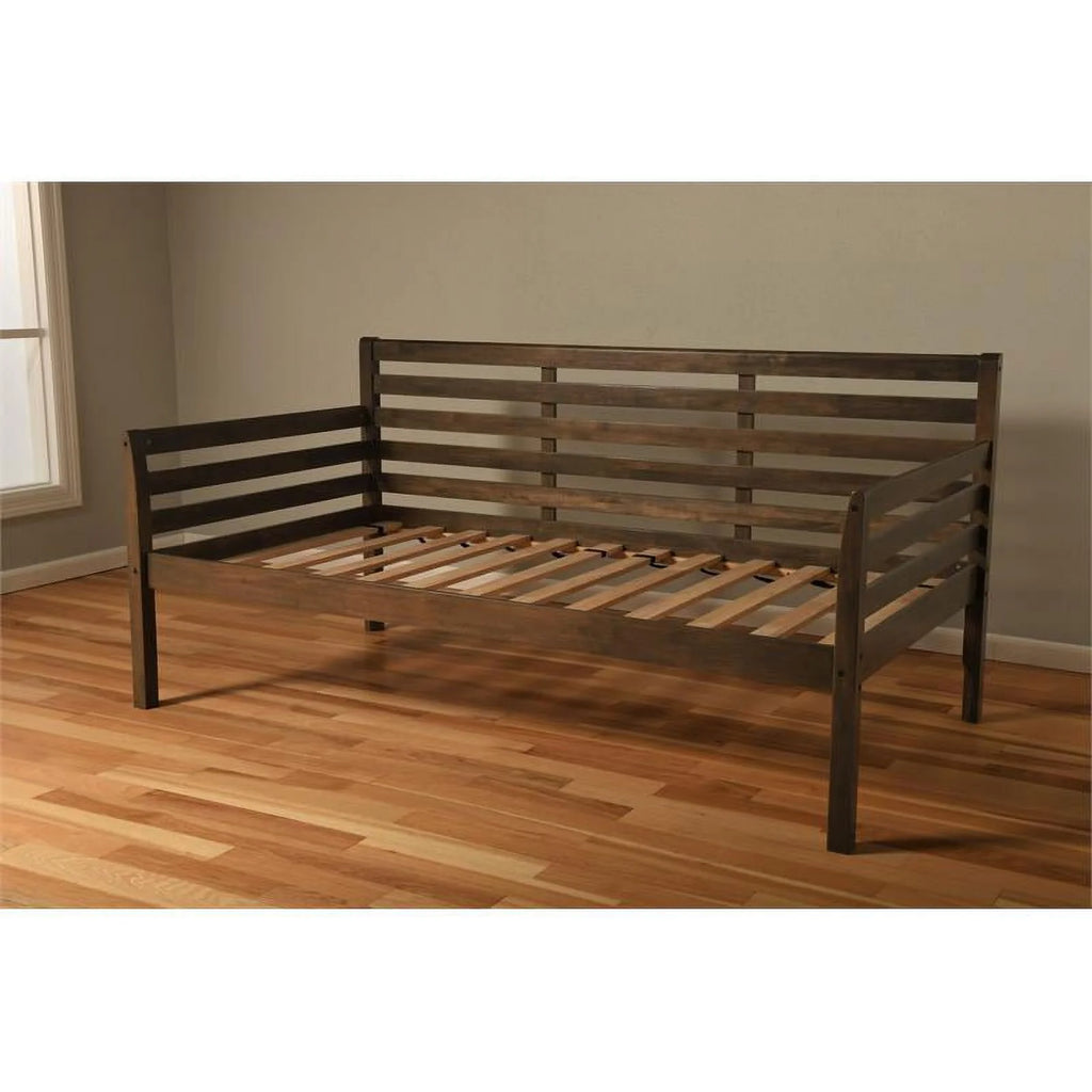 Twin Solid Wood Daybed in Rustic Walnut B495