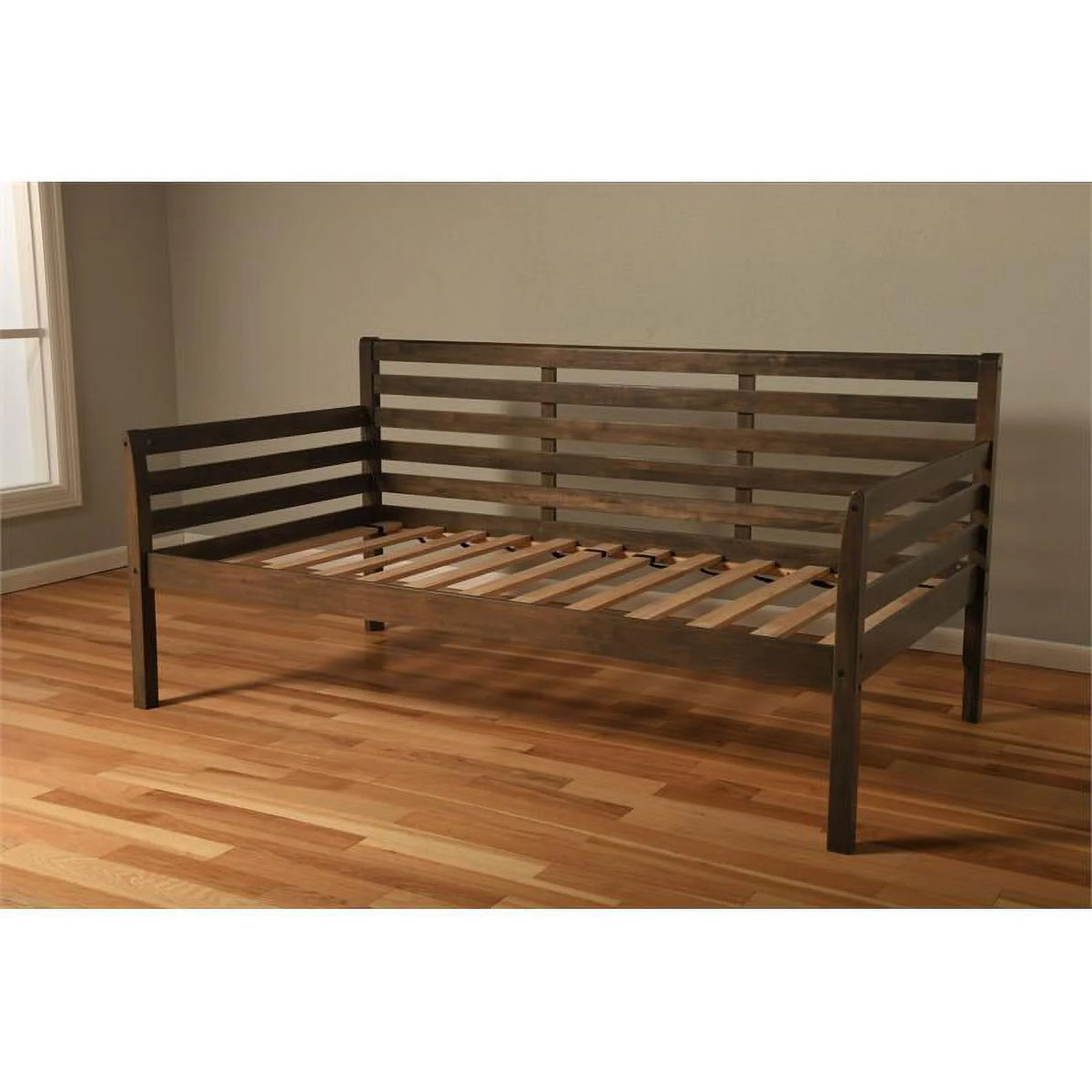 Twin Solid Wood Daybed in Rustic Walnut B495