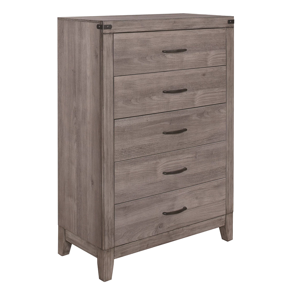 Brownish Gray 5 Drawer Melamine Chest M833