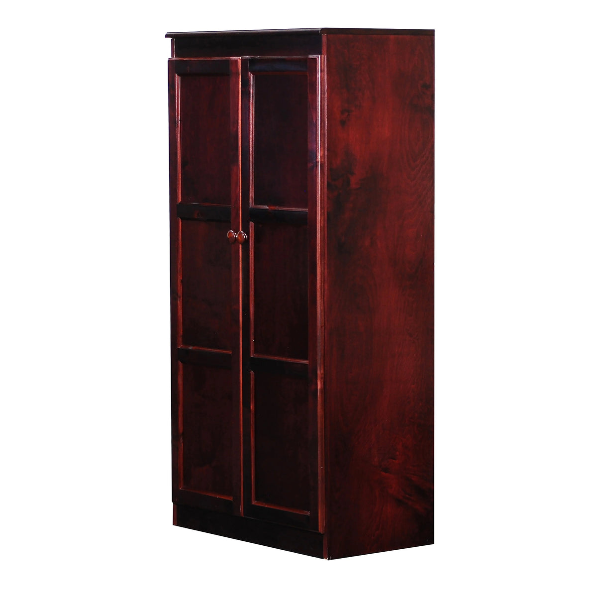 Multi-use Storage Cabinet 4 Shelves Cherry Finish Z448