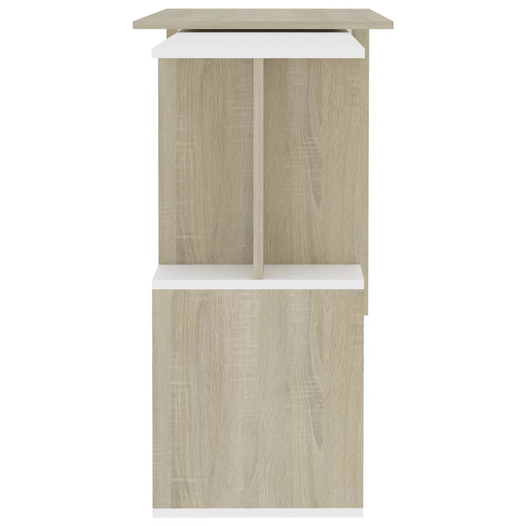 White and Sonoma Oak Corner Desk Z86531