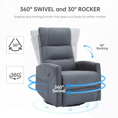 Beige Vibration Massage Swivel Rocker Recliner Chair R863630