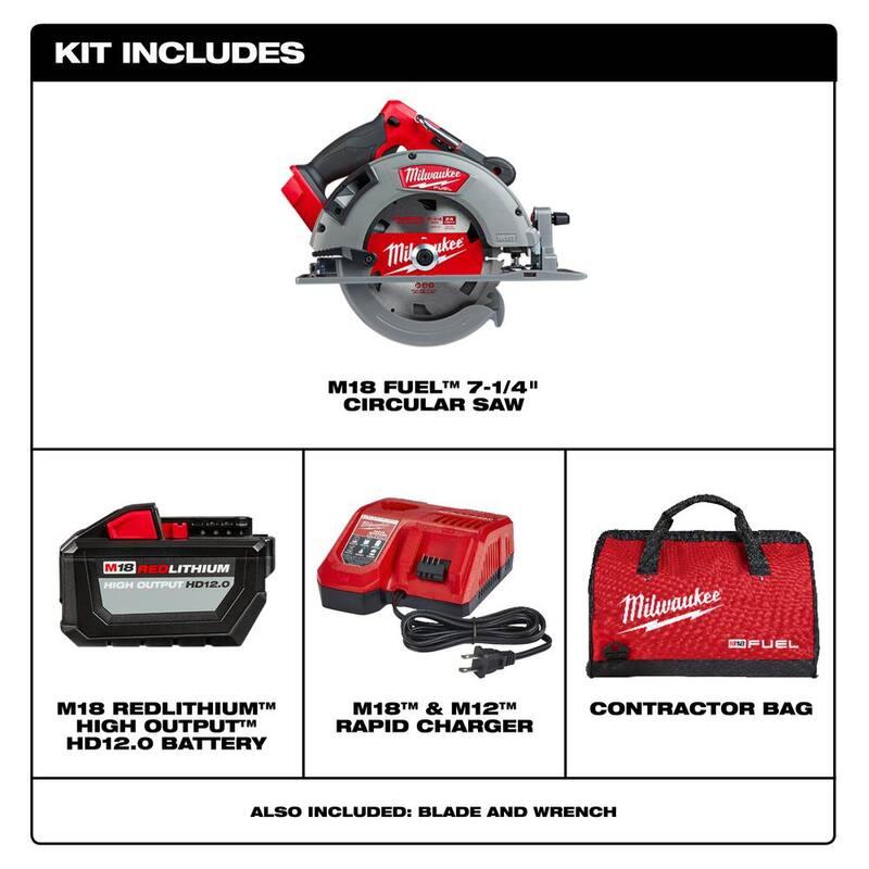 18V Lithium-Ion Brushless Cordless 7-1/4 in. Circular Saw Kit O767954
