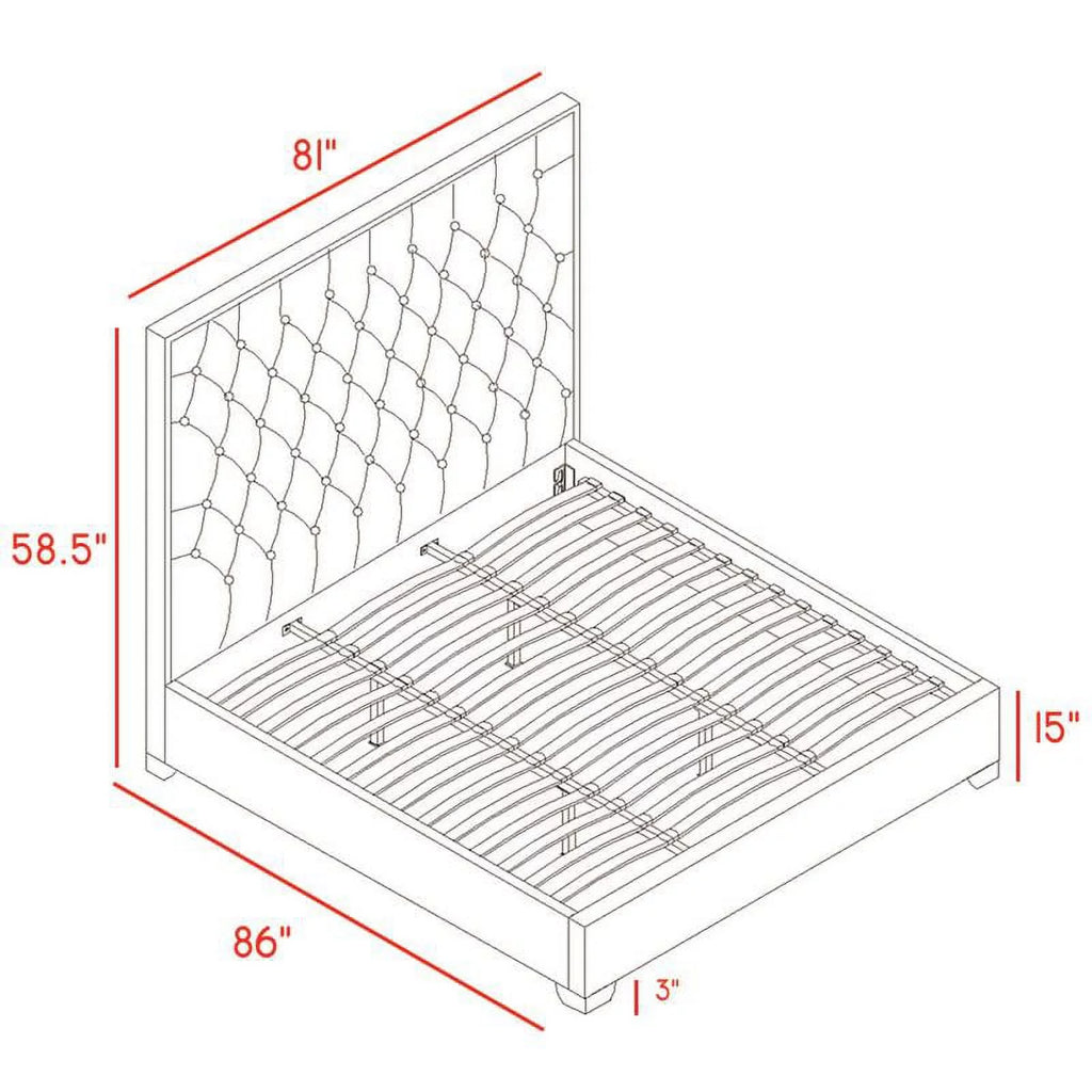 Black Velvet King Bed J801