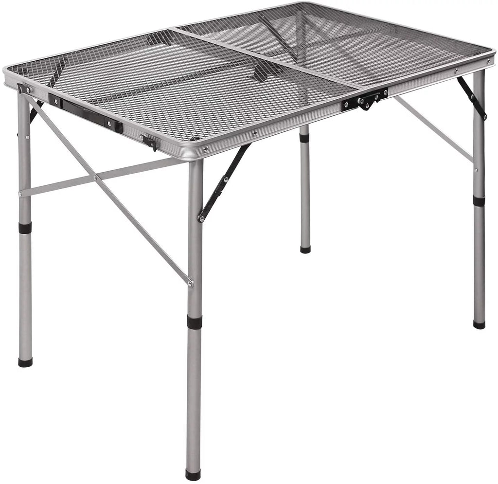 Folding Portable Aluminum Grill Table with Adjustable Height Legs D465