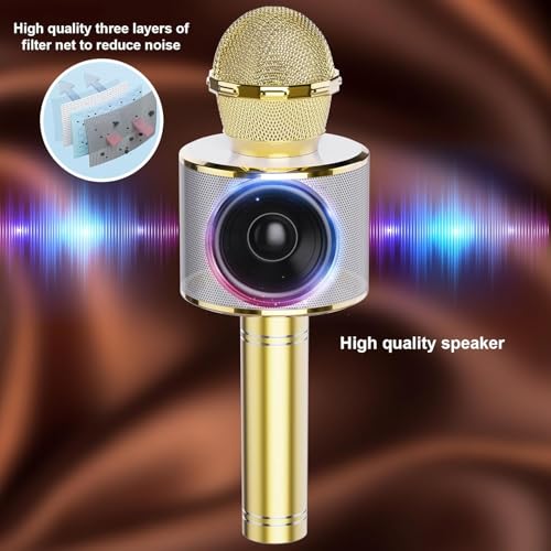 Wireless Bluetooth Karaoke Microphone 2 Pack Handheld Mic Speaker V867