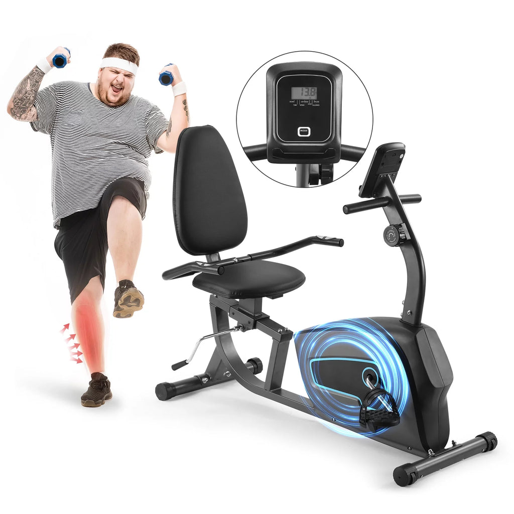 Indoor Recumbent Exercise Bike with Adjustable Seat Q2775