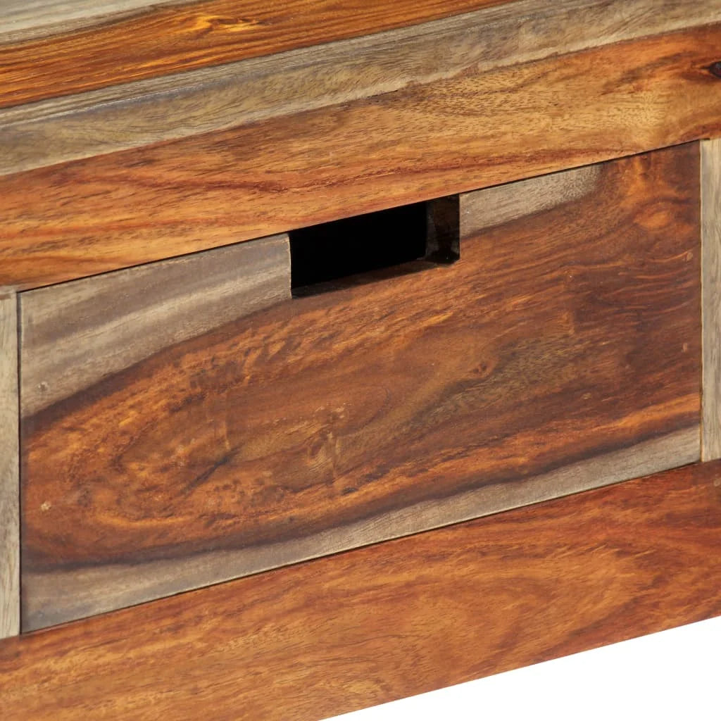 White 3 Drawer Sheesham Wood Console Table Y521