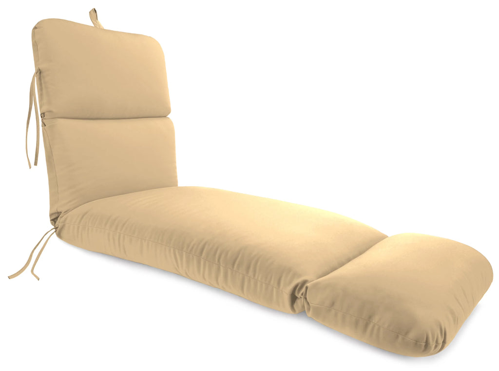Antique Beige Rectangular Outdoor Chaise Lounge Cushion J393