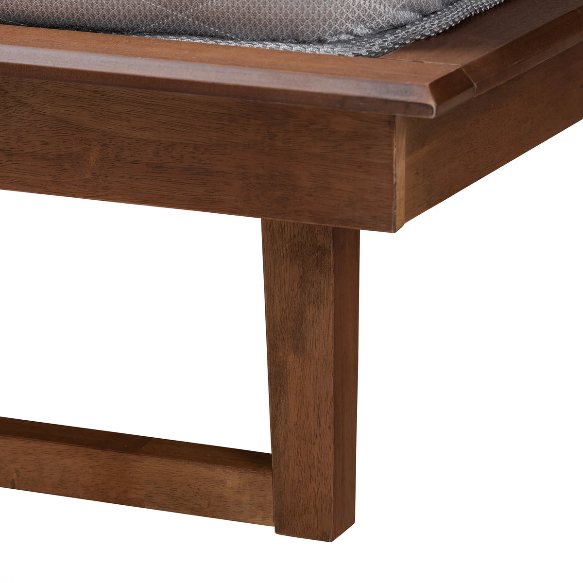 Queen Size Ash Walnut Finished Wood Platform Bed E978506