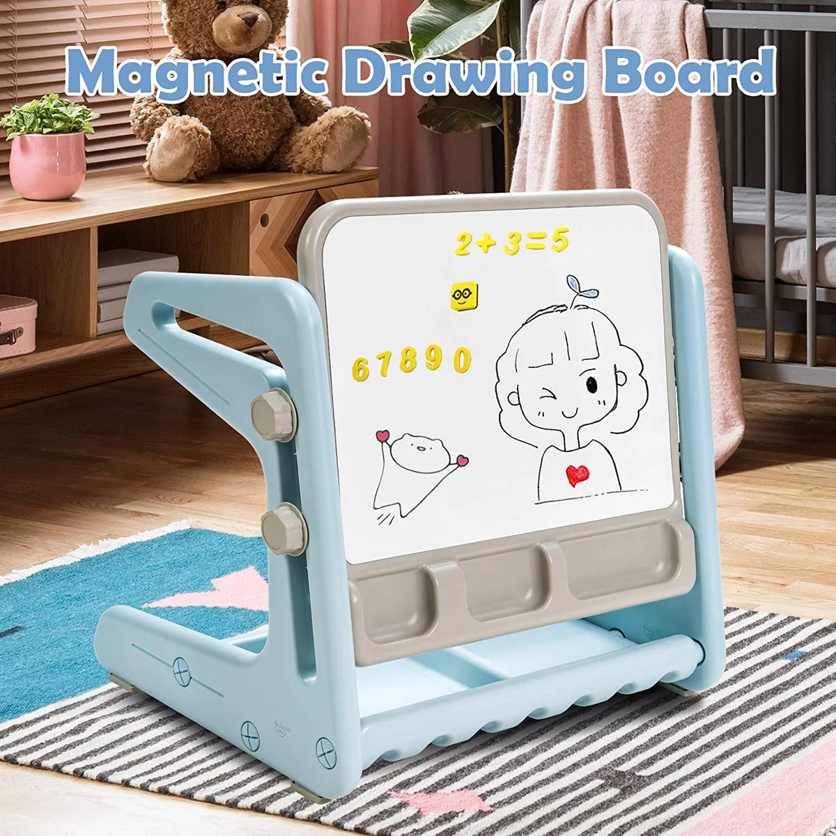 2 in 1 Kids Table & Chair Blue A136807