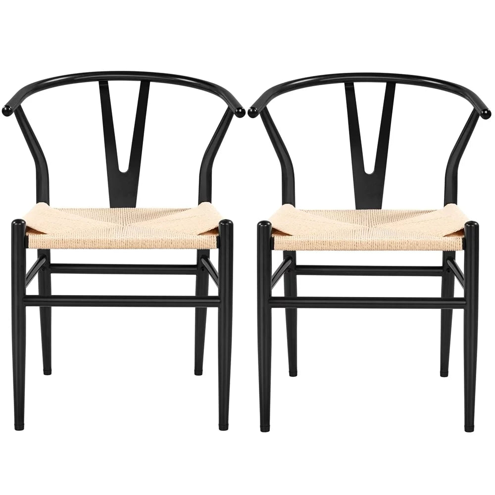 White Dining Chair with Metal Frame R988633