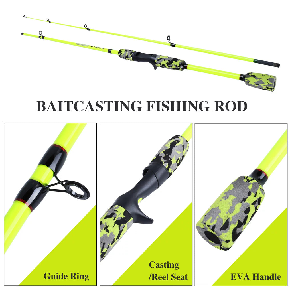 6ft Carbon Fiber 2 Pieces Fishing Pole E2573