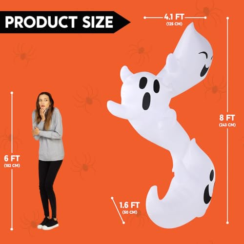 8ft Light Up Inflatable Ghosts J79546