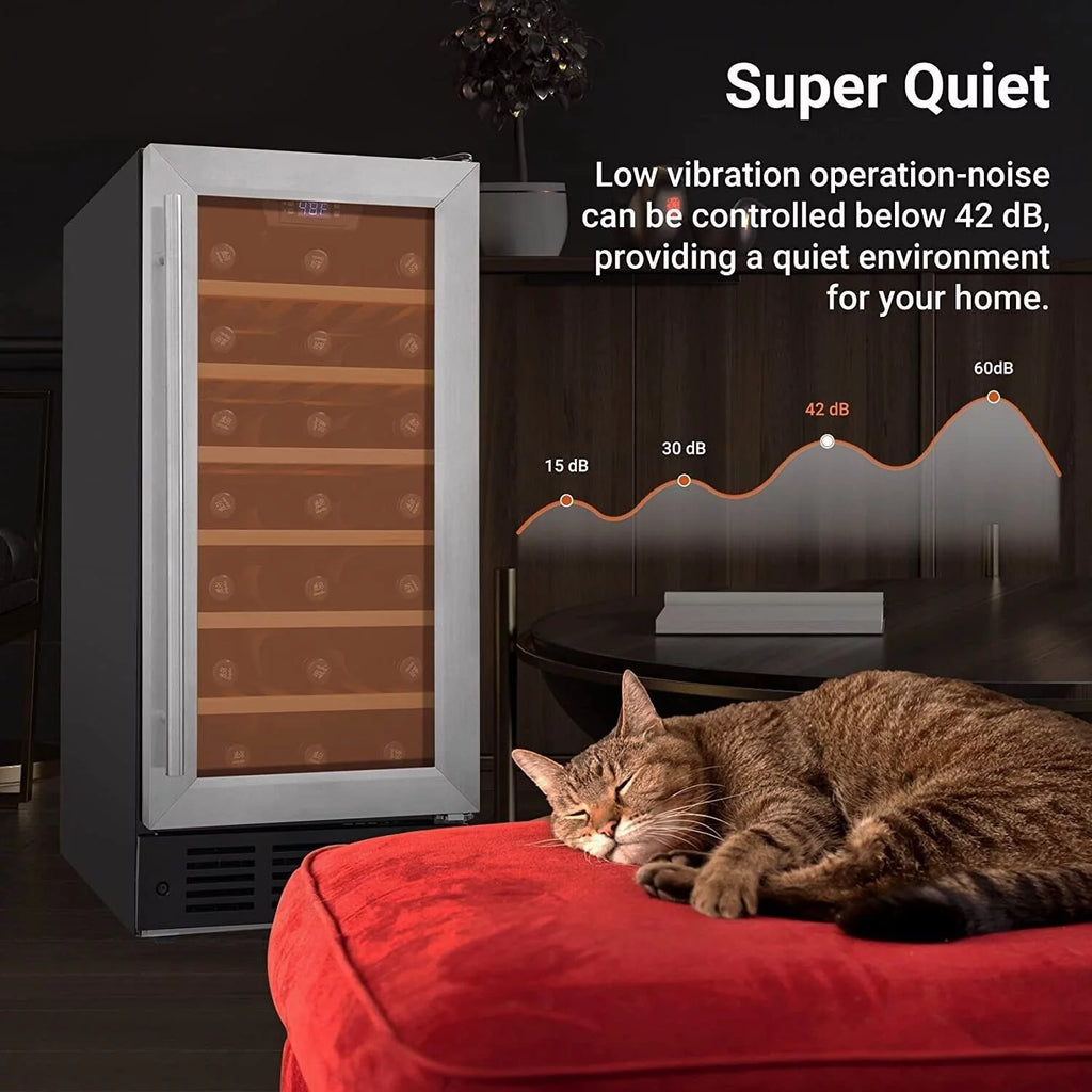 31 Bottle Wine Fridge with Digital Temperature Control Z75129