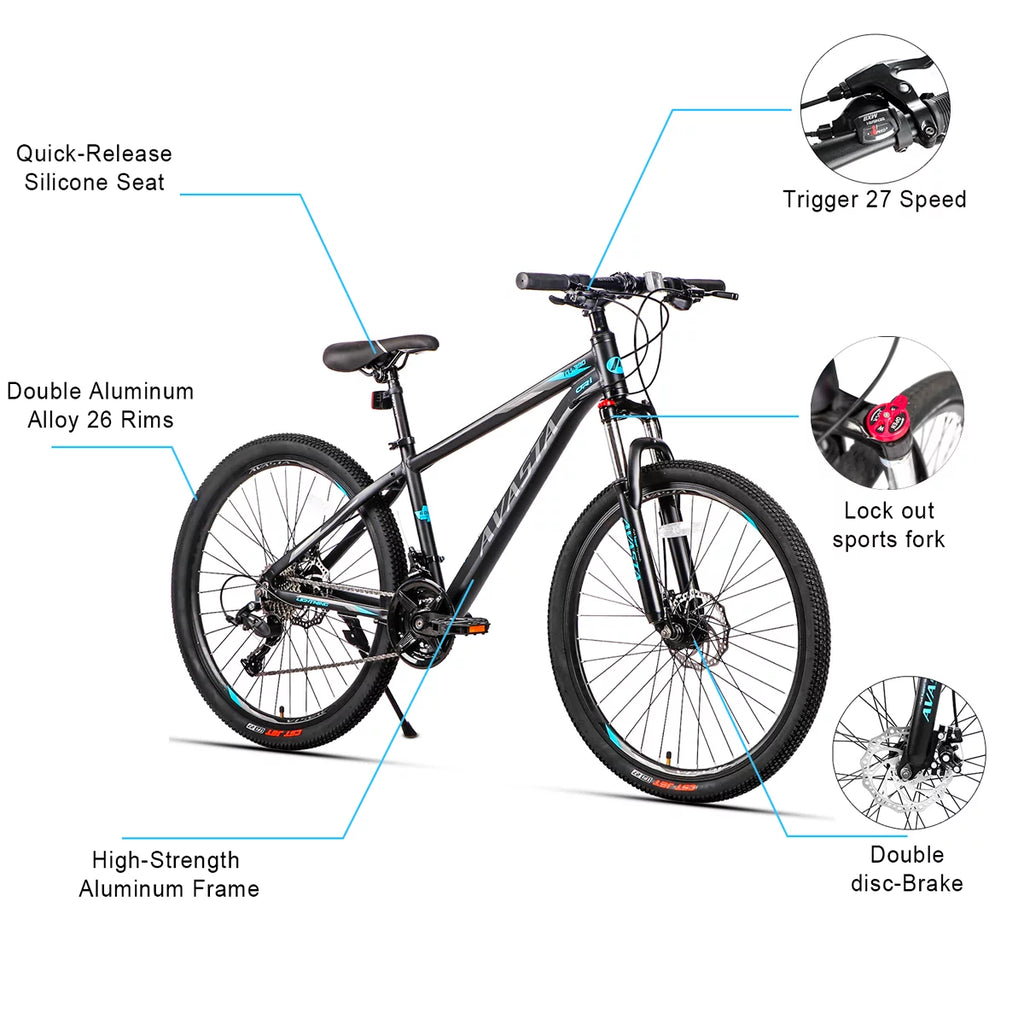 21-Speeds 26-Inch Wheels Aluminum Frame Disc Brakes Mountain Bike R3297