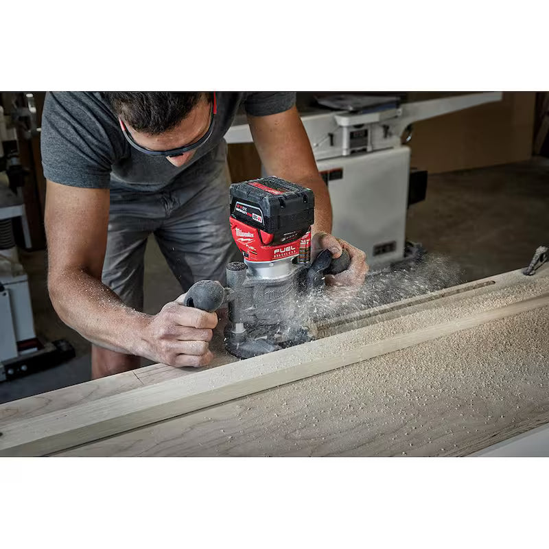 18V Lithium-Ion Brushless Cordless Compact Router with Offset Base & Plunge Base N6677