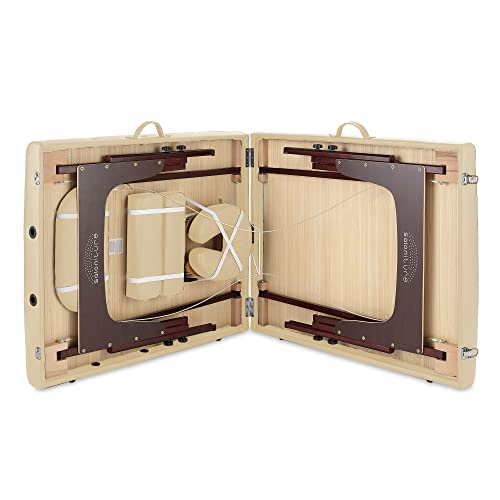Lightweight Bi-Fold Memory Foam Massage Table with Carrying Case A5266