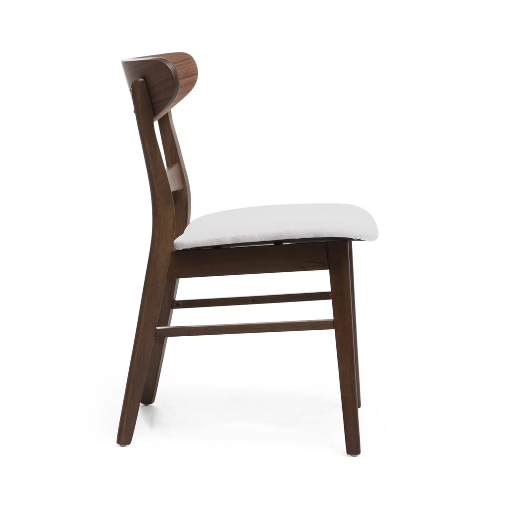 Set of 4 Light Beige Fabric Dining Chairs R482588