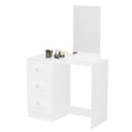 White 3 Drawer Vanity Table with Mirror O553508