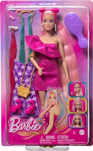 Blonde Hair Pink Dress Doll with 10 Accessories P8199