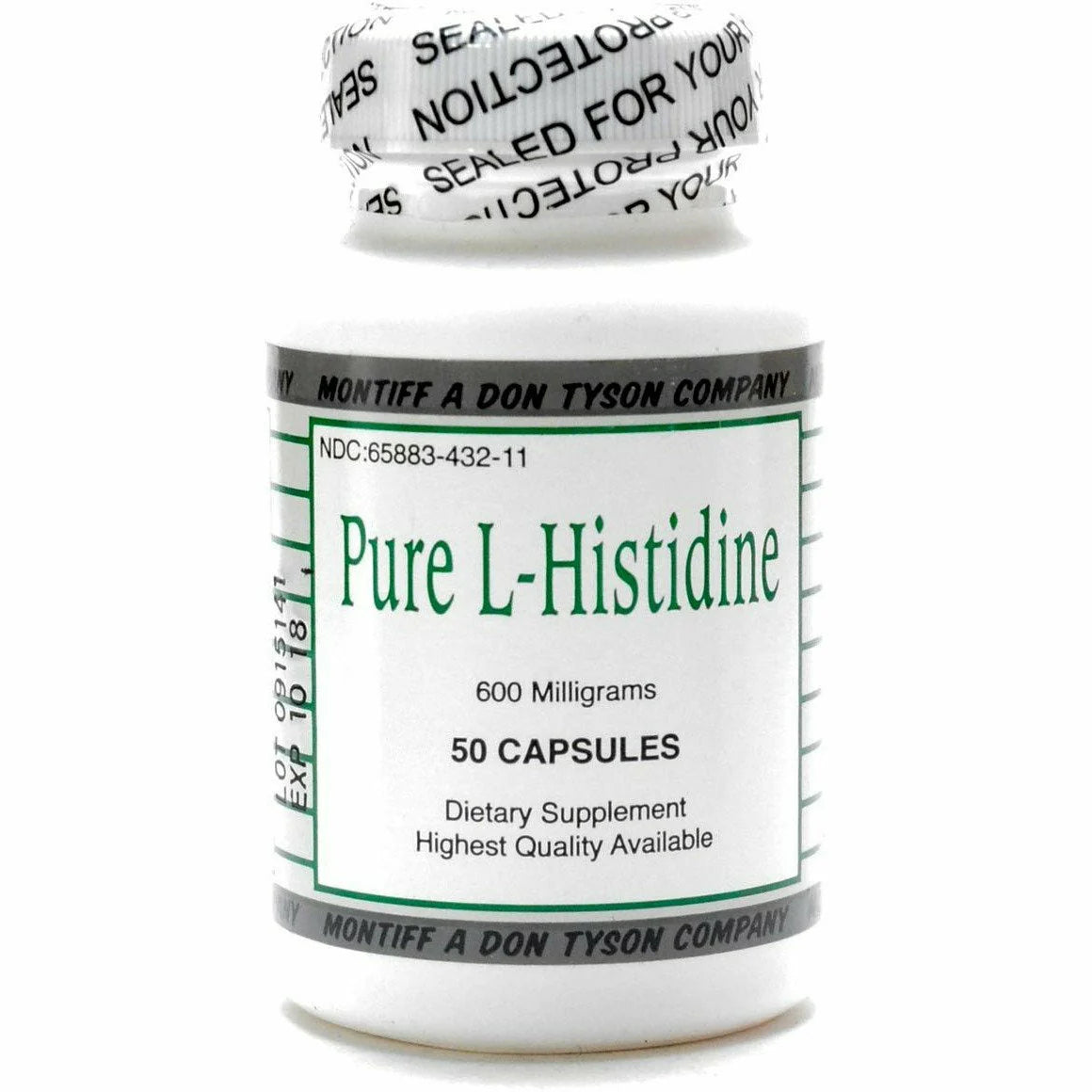 L-Histidine 600 mg 50 Capsules U244