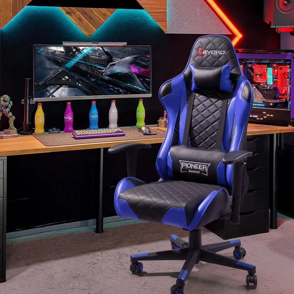 Red Ergonomic Gaming Chair with Headrest and Lumbar Support W375076