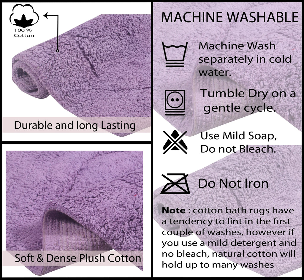 100% Cotton Tufted Non-Slip Bath Rug, 21" x 34" R51078