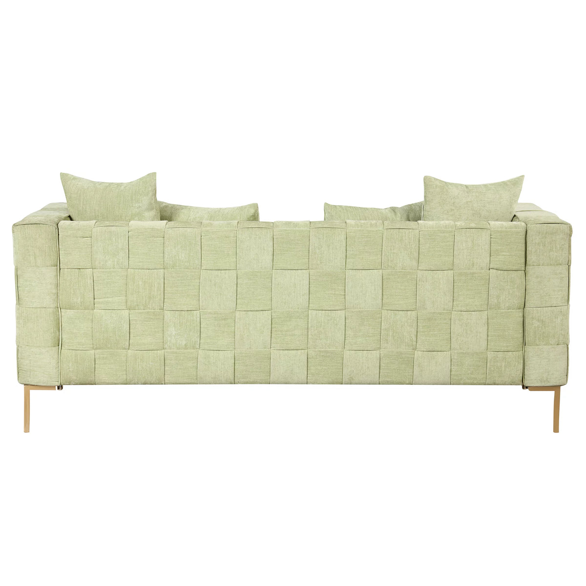 Green Chenille Upholstered 3-Seat Sofa Couch G10892