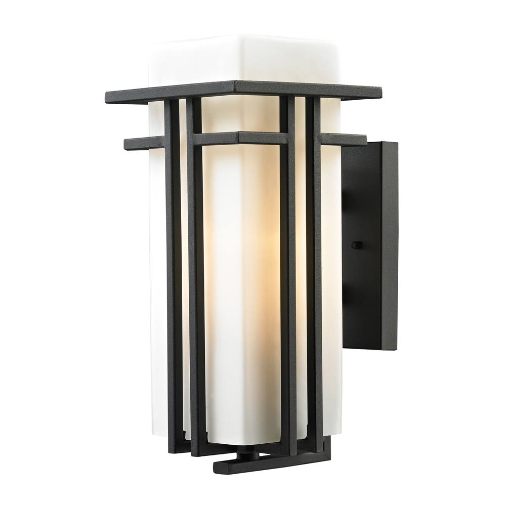 Textured Matte Black Outdoor Wall Light A446