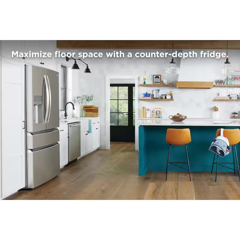 21.5 cu. ft. 4-Door French Door Counter-Depth Refrigerator in Stainless Steel G661