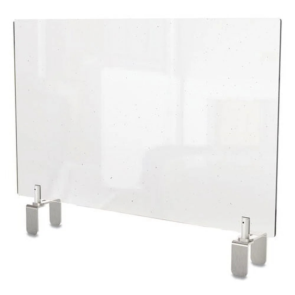 Clear Partition Extender With Attached Clamp, 29 X 3.88 X 18, Thermoplastic Sheeting G791160