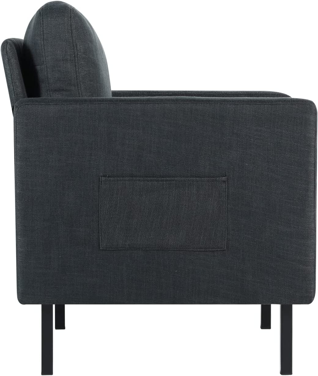 Dark Gray Upholstered Accent Chair E89599