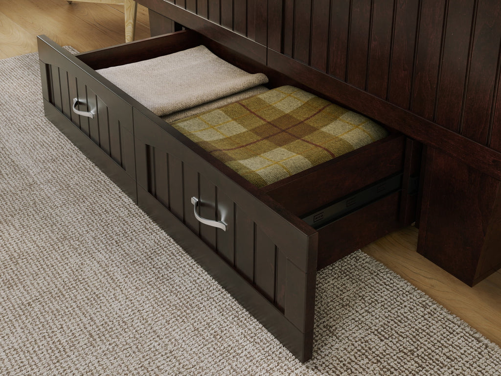 Queen Solid Wood Murphy Bed Chest with Mattress N54944